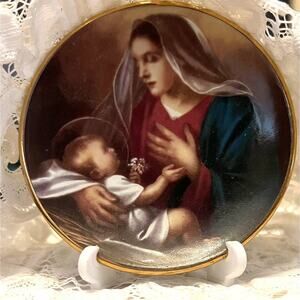 Oblete Missions San Antonio,Texas Small Limited Edition Plate 3 x 3 " With Stand